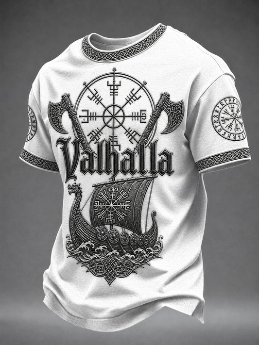 Menns Valhalla T-skjorte med trykk