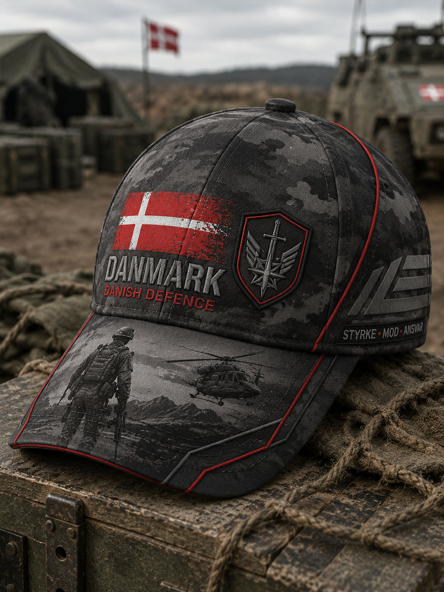 Hat med camouflageprint i militærstil