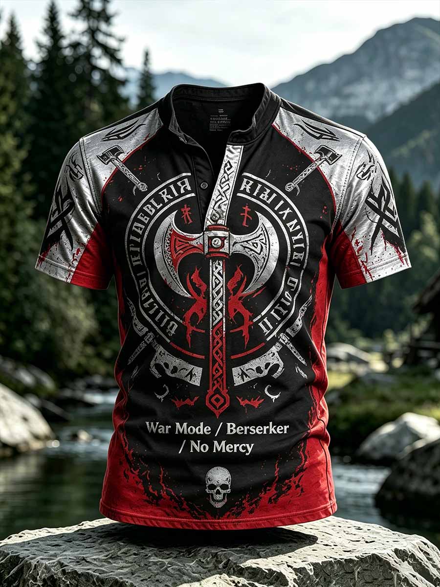 Mænds Retro Viking Valhalla opskrifter T-shirt