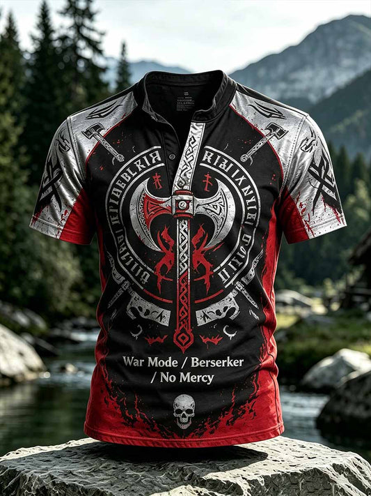 Mænds Retro Viking Valhalla opskrifter T-shirt