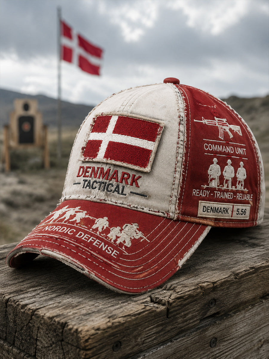 Hat med camouflageprint i militærstil