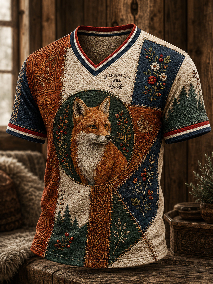 Retro norsk viking-, skandinavisk- og nordiskstil grafisk hverdags-T-skjorte