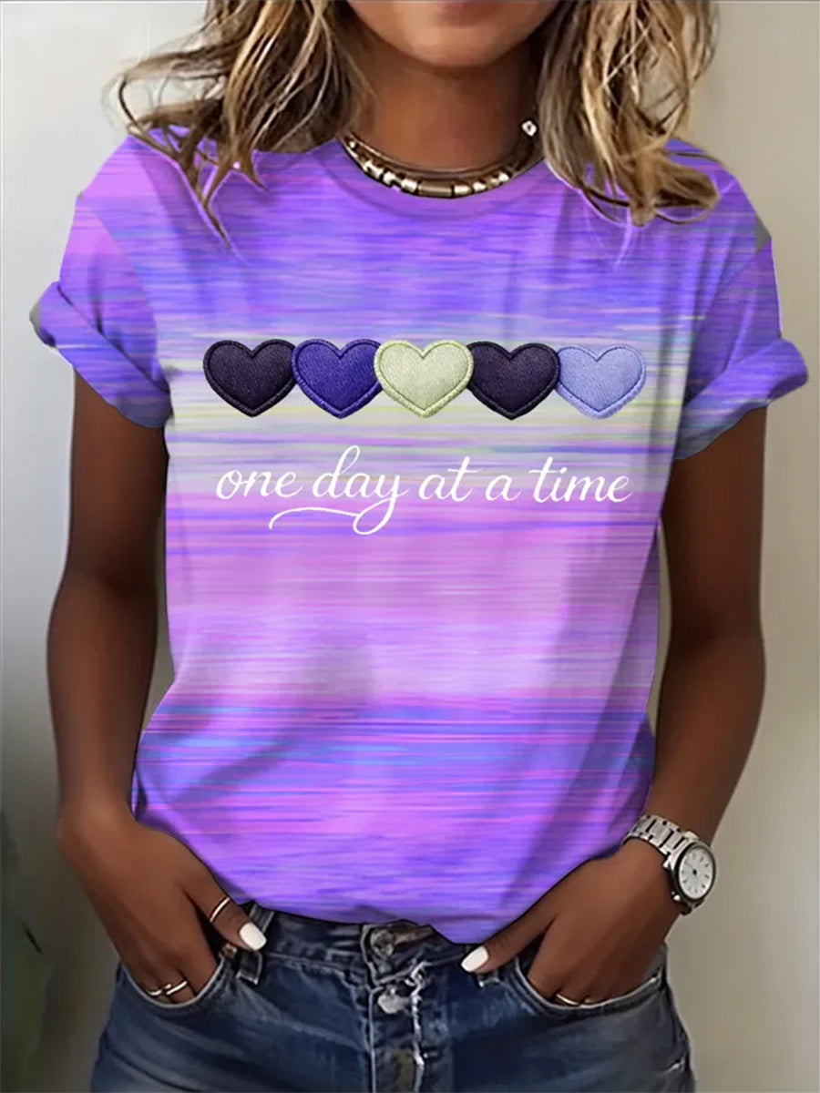Kvinders Alzheimers bevidsthed Support Print Tee