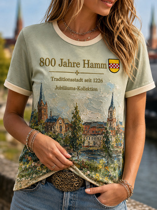 Kvinders 800 år gammel by Hamm siden 1226 Print T-shirt