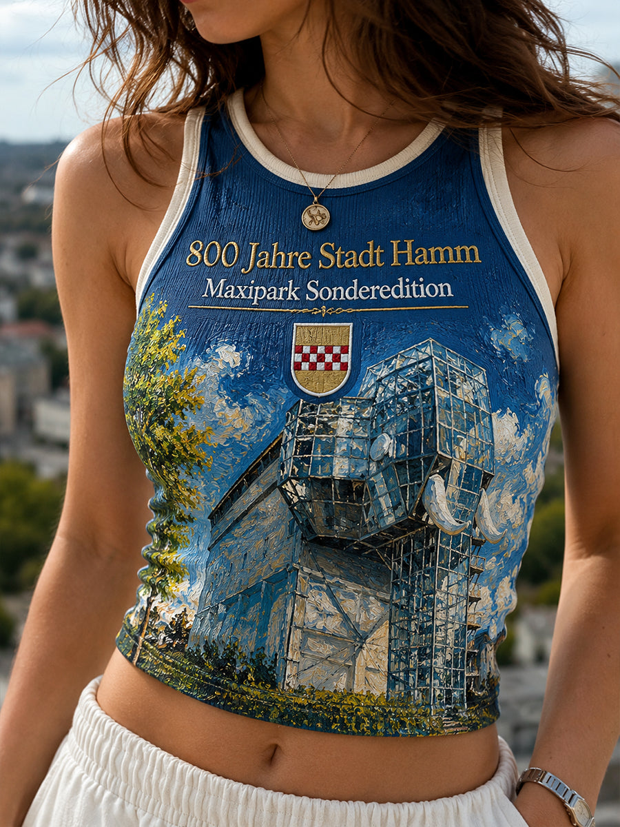 Kvinders 800λη Stadt Hamm Seit 1226 Print Casual Veste