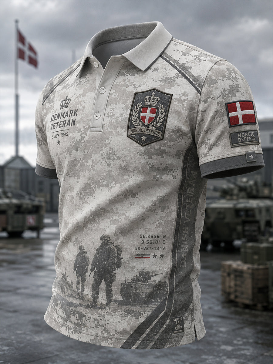 Mænds kortærme Polo skjorte med militær camouflage Print