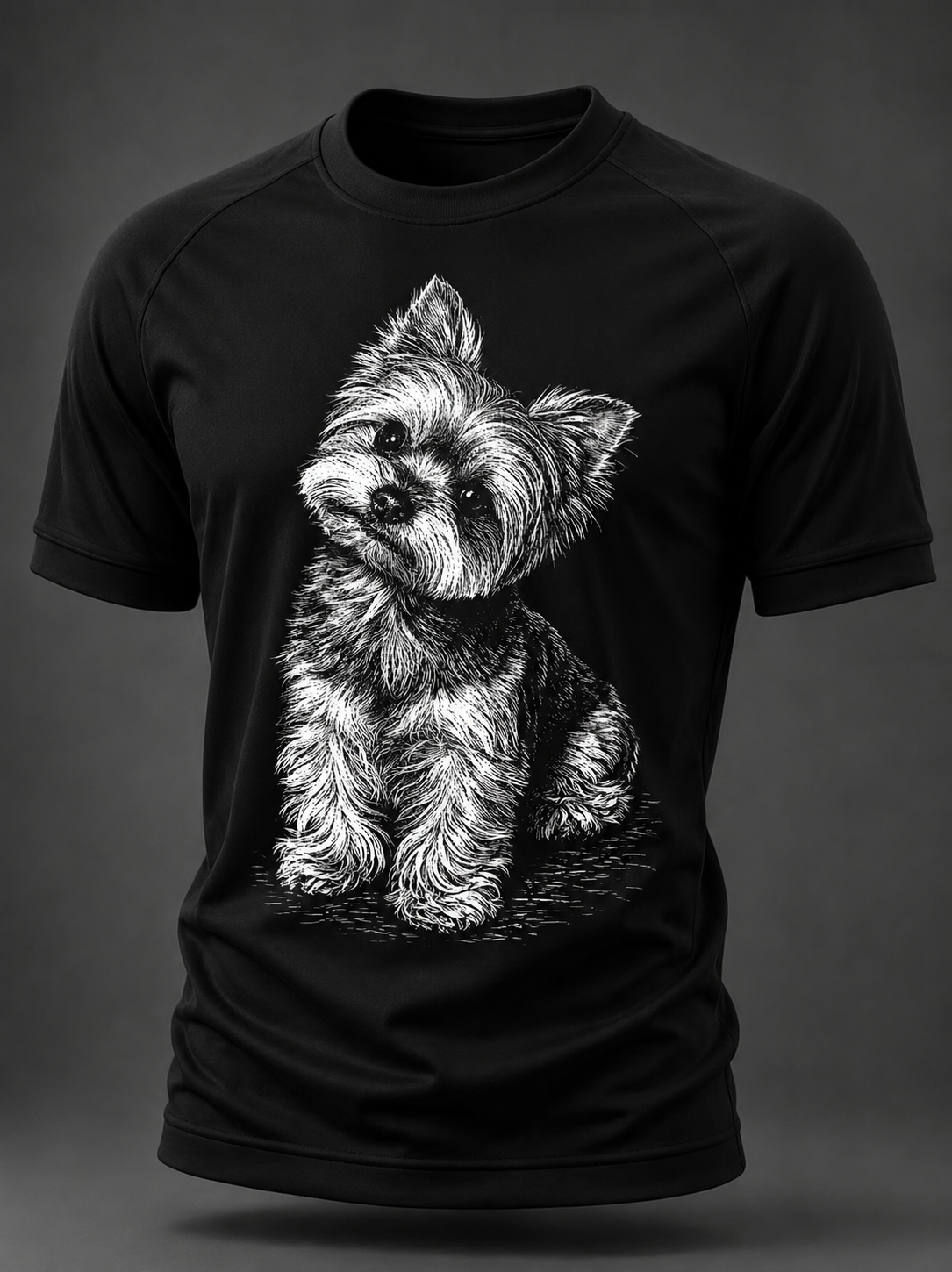 Mænds Yorkshire Terrier Kort ærme T-shirt