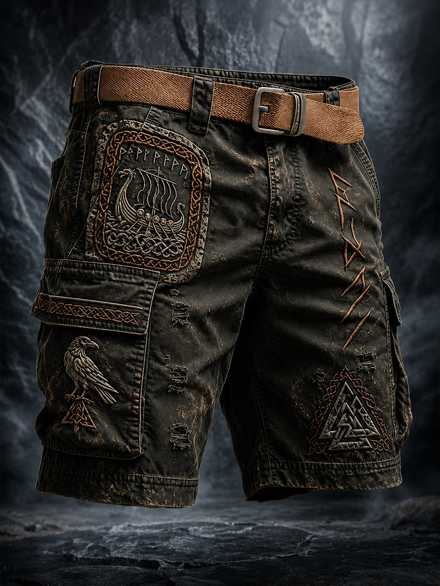 Retro viking-/nordiskstil kunsttrykk, uformelle lastebukser