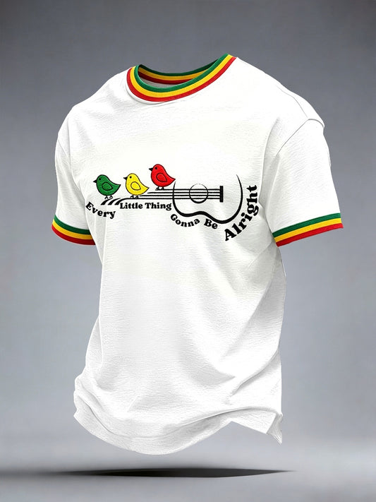 Reggae-musik T-shirt til mænd