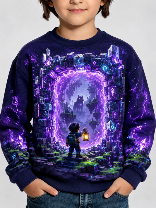 Minecraft Print T-shirt med korte ærmer