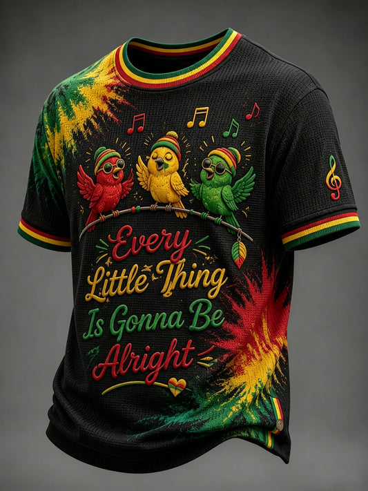 Vintage Reggae T-shirt med Tie-Dye og Waffle væv til fans