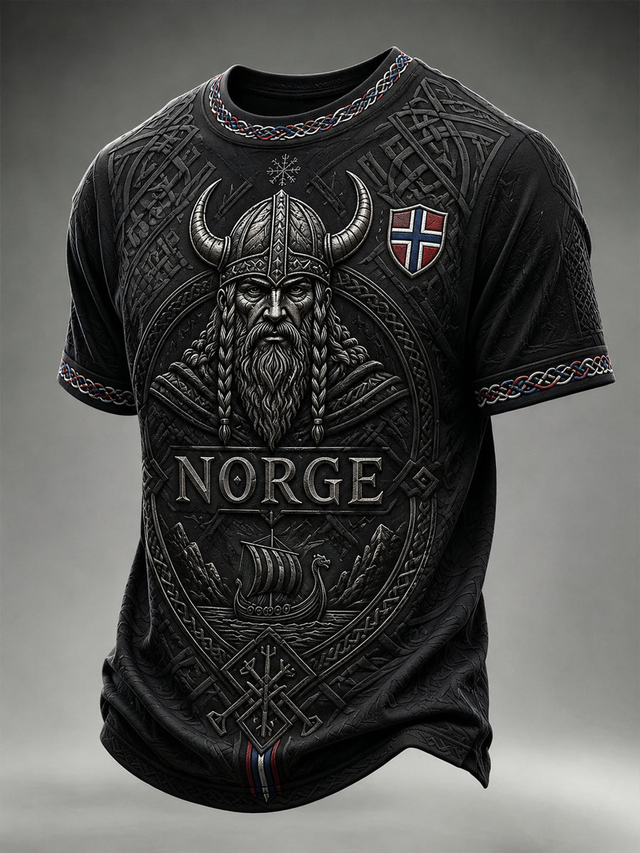 Retro norsk viking klassisk t-skjorte