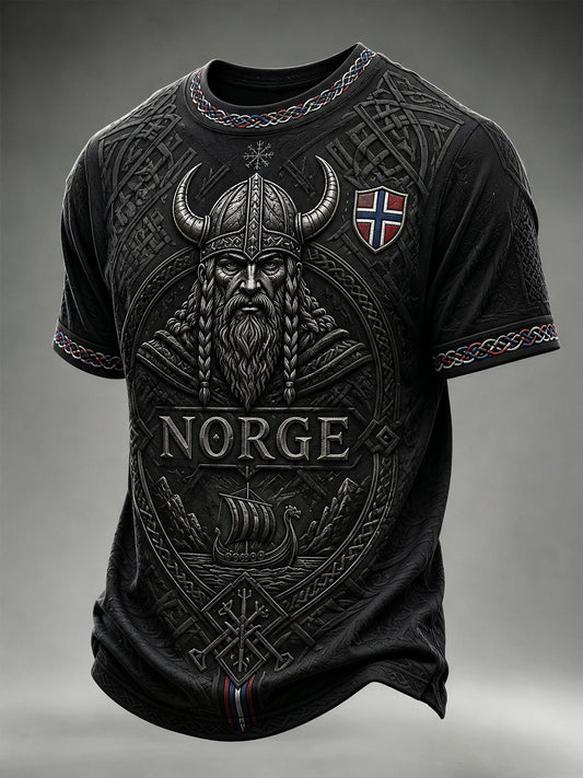 Retro norsk viking klassisk t-skjorte