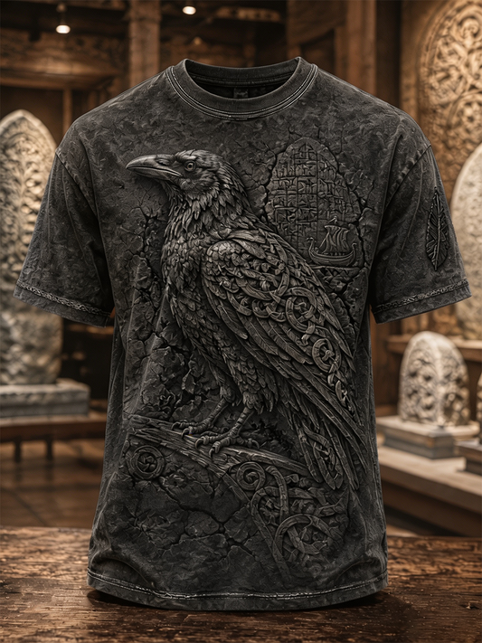 Mænds danske vikinger T-shirt med korte ærmer