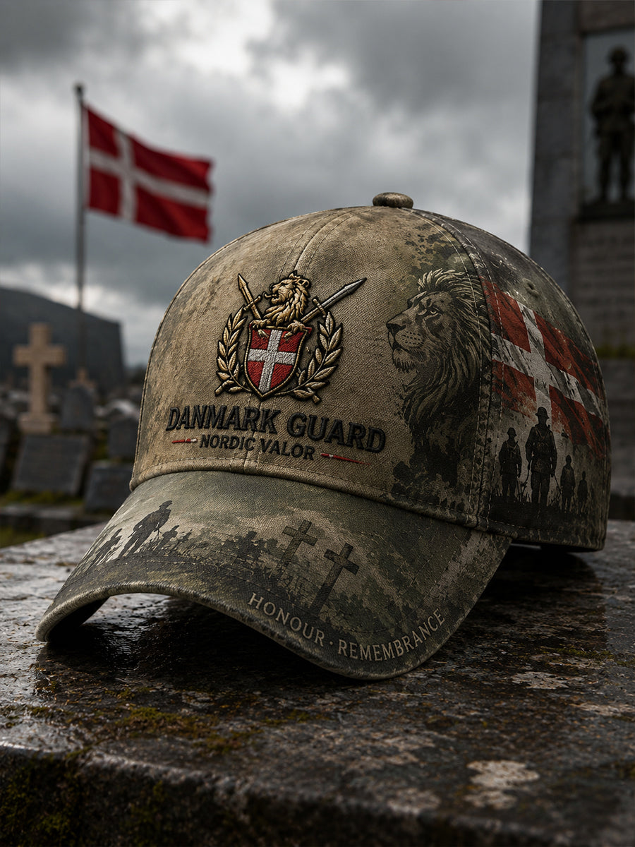 Hat med vintage veteran-hyldestprint