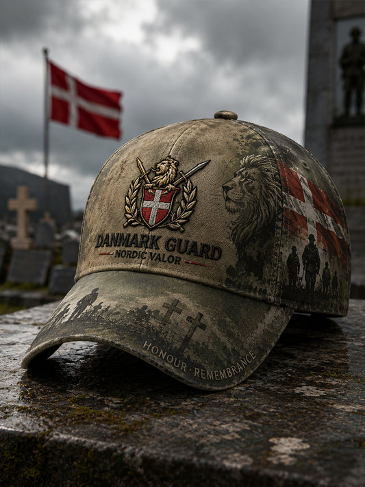 Hat med vintage veteran-hyldestprint