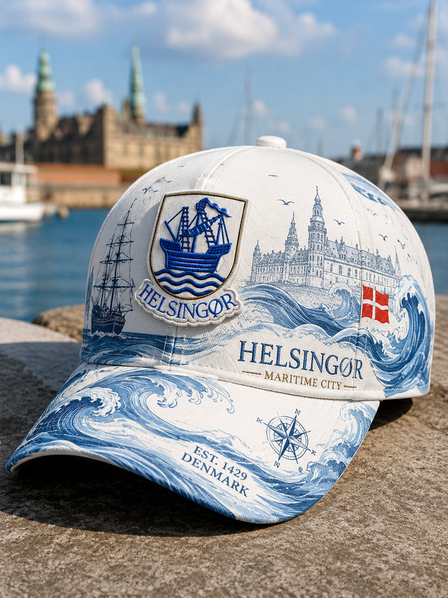 Herrer Byens Souvenir Tegnet Print Hat