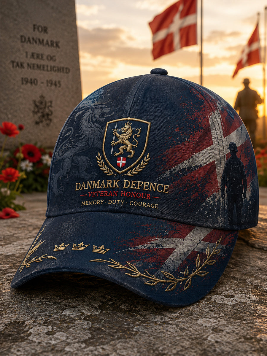 Hat med vintage veteran-hyldestprint