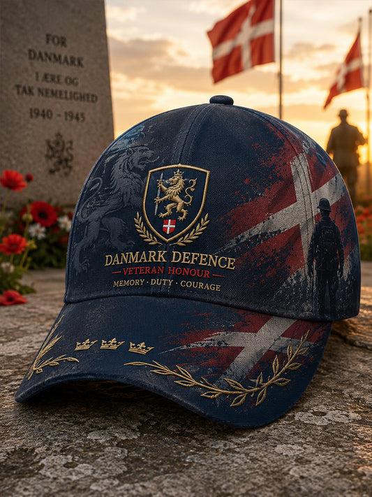 Hat med vintage veteran-hyldestprint