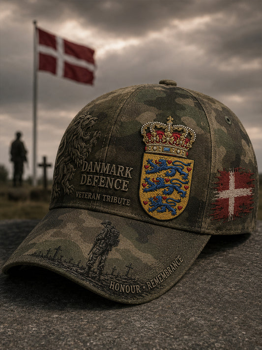 Hat med vintage veteran-hyldestprint