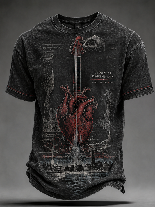 Dansk jazz t-shirt med korte ærmer til mænd
