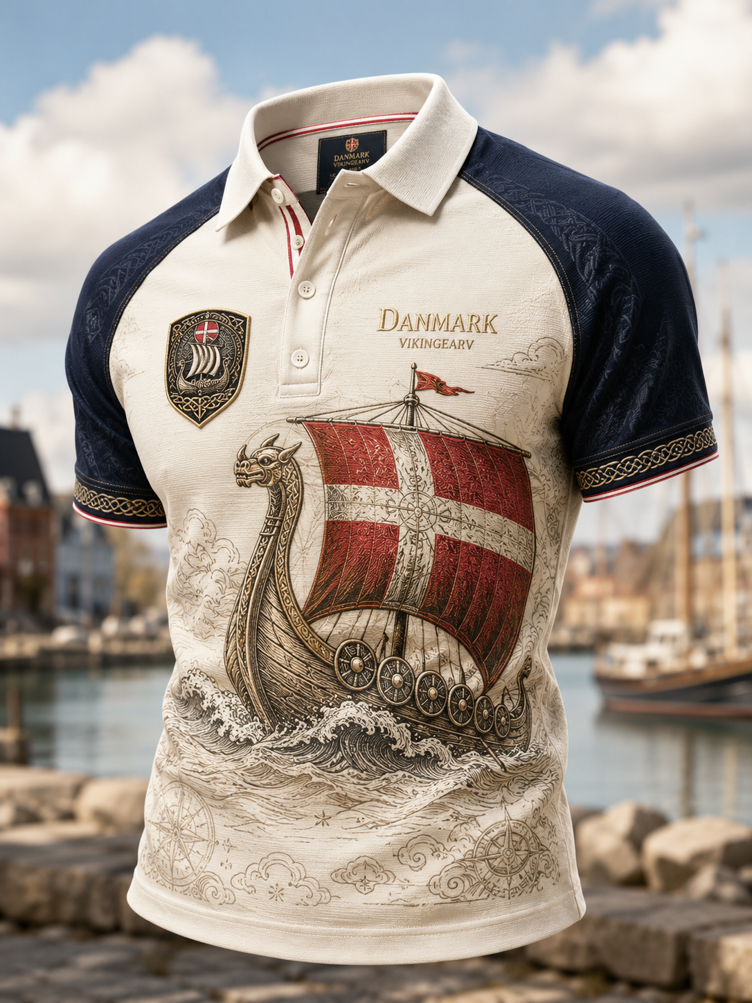 Dansk vikingepoloshirt til mænd