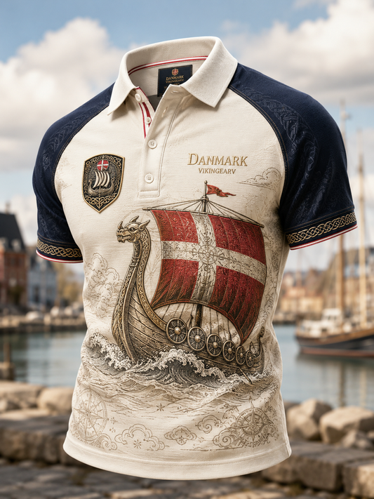 Dansk vikingepoloshirt til mænd