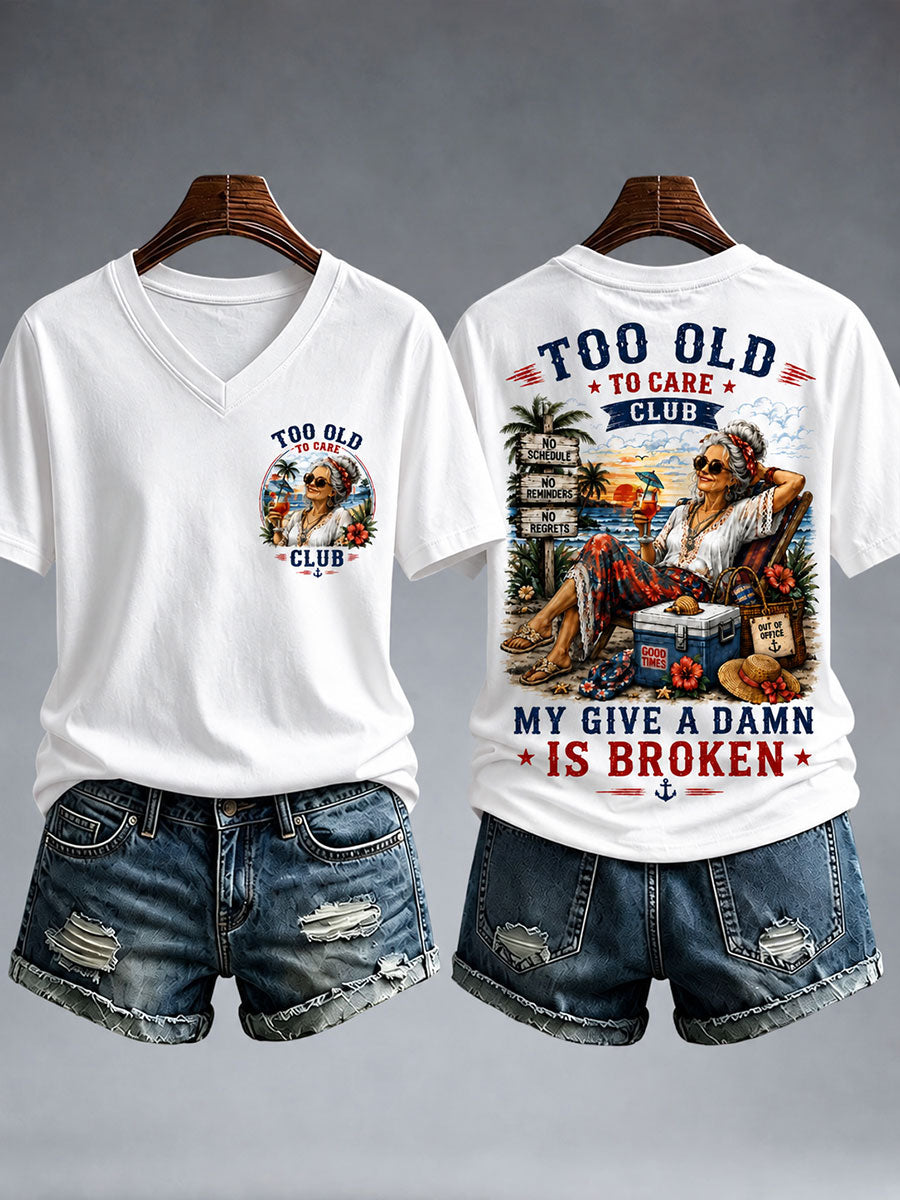 Kvindernes for gamle til at passe klubben T-shirt