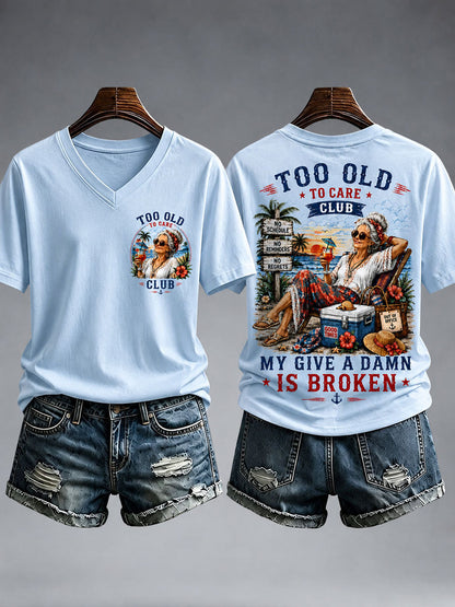 Kvindernes for gamle til at passe klubben T-shirt