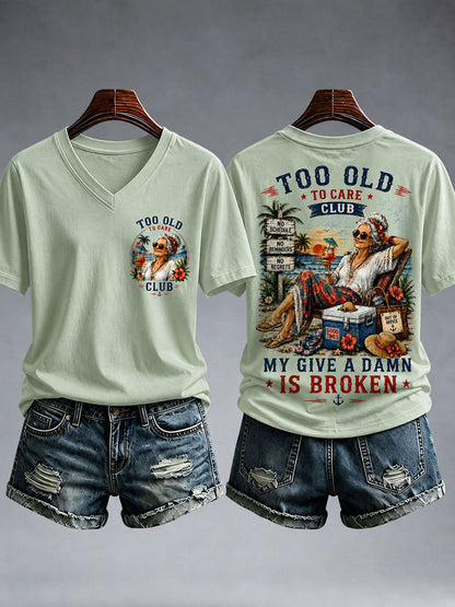 Kvindernes for gamle til at passe klubben T-shirt