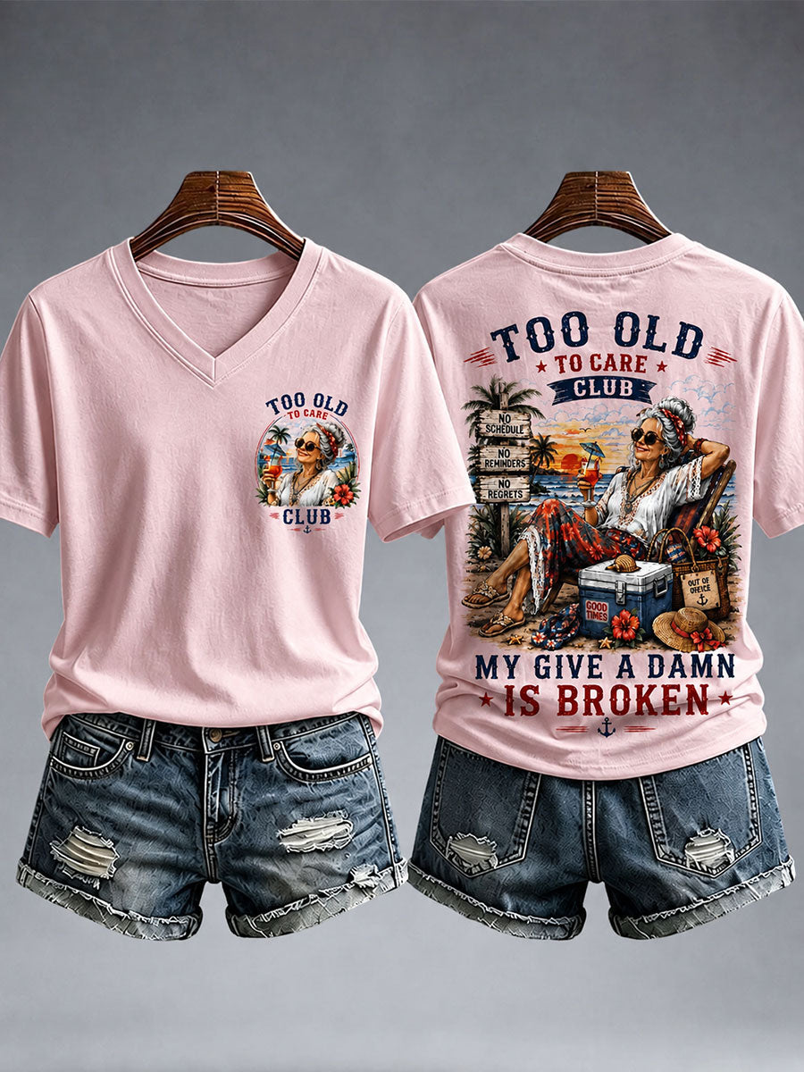 Kvindernes for gamle til at passe klubben T-shirt