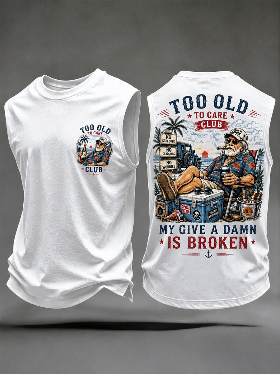 Mænds 'min bekymre mig er ødelagt' tank topper