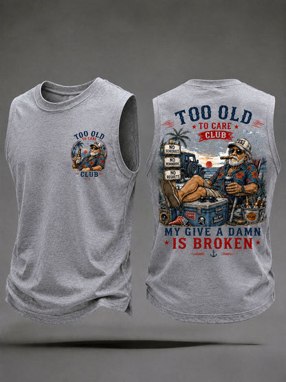 Mænds 'min bekymre mig er ødelagt' tank topper