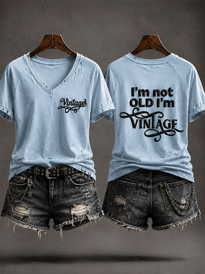 "Jeg er ikke gammel, jeg er Vintage" Casual T-shirt