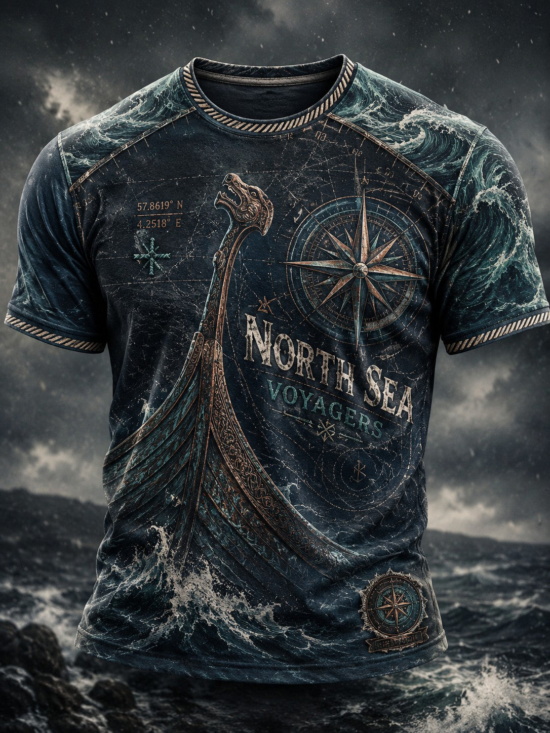 Herrlig North Sea Voyagers T-skjorte med trykk