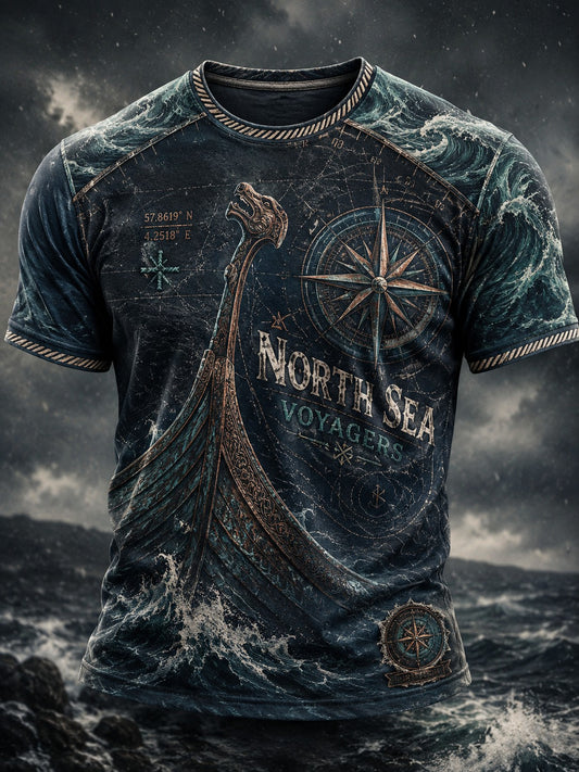 Herrlig North Sea Voyagers T-skjorte med trykk