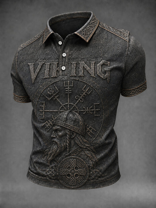 Menns vikingtrykket skjorte