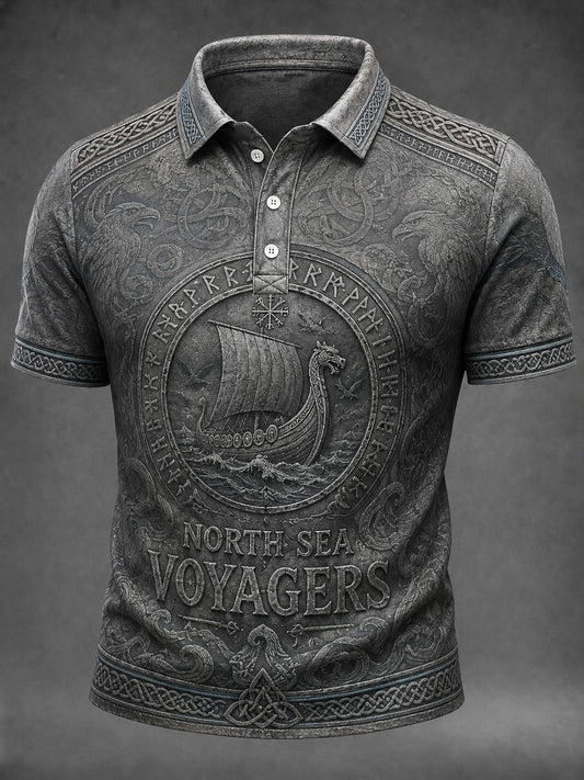 Herrskjorte med trykk – North Sea Voyagers