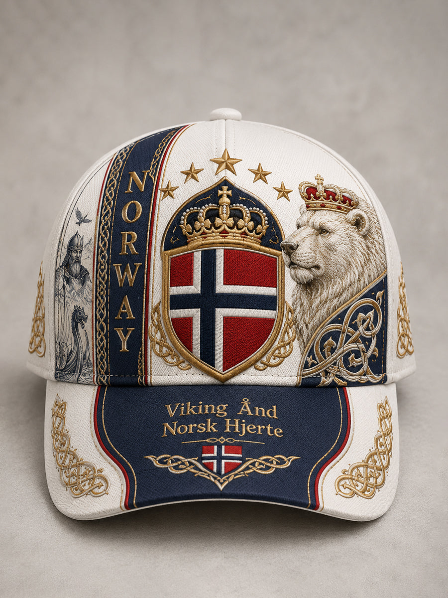 Unisex-norsk vikingemeddematisk minnekunst Print Hatt