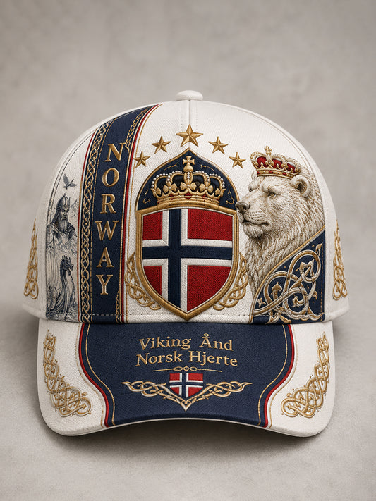 Unisex-norsk vikingemeddematisk minnekunst Print Hatt