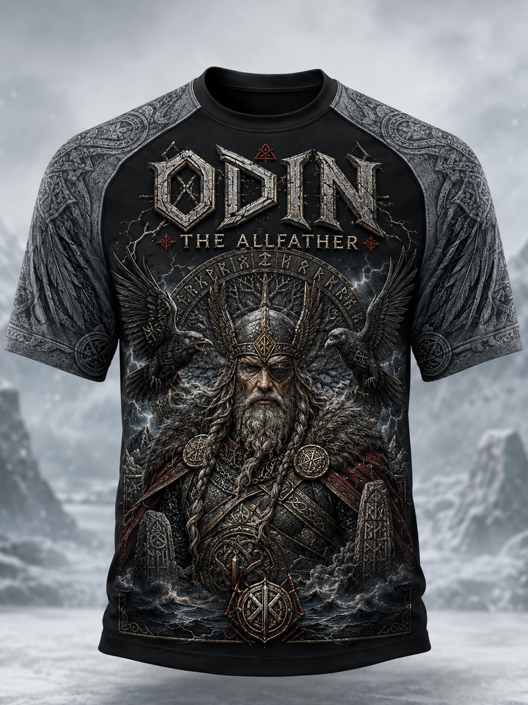 Vikingskort erme T-shirt for herret