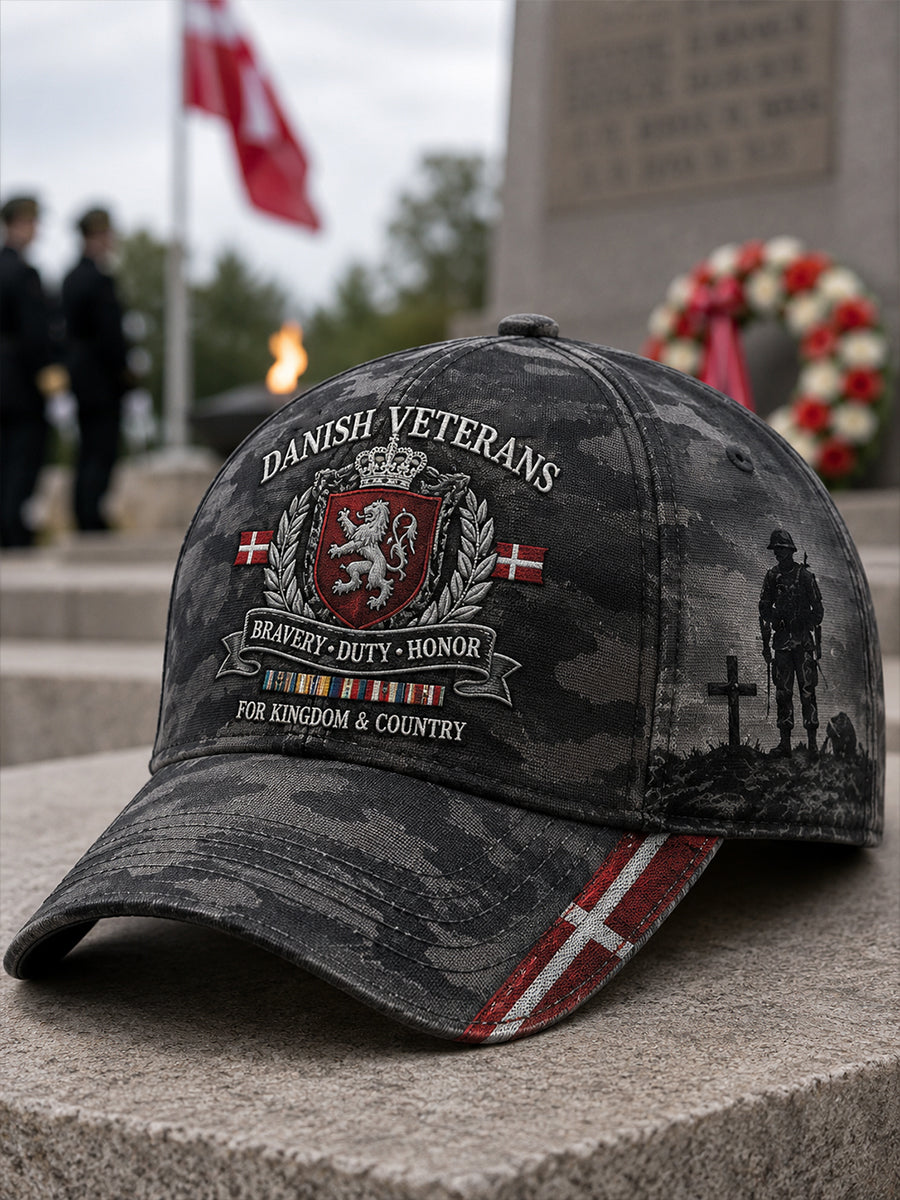 Herrer Veteranerminde grafisk print hat