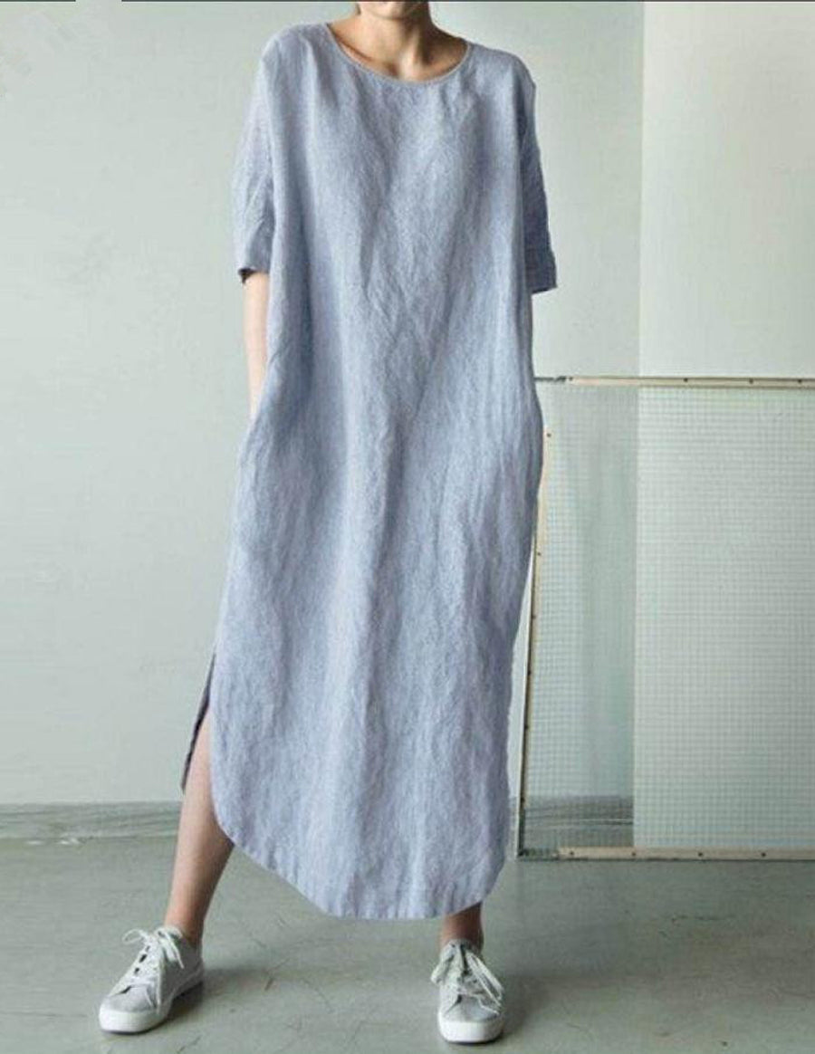 Kvinders afslappet elegante midikjole