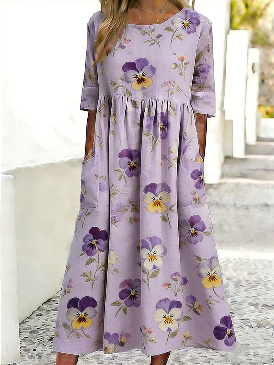 Kvinders blomsterkunst Print Casual Kjole