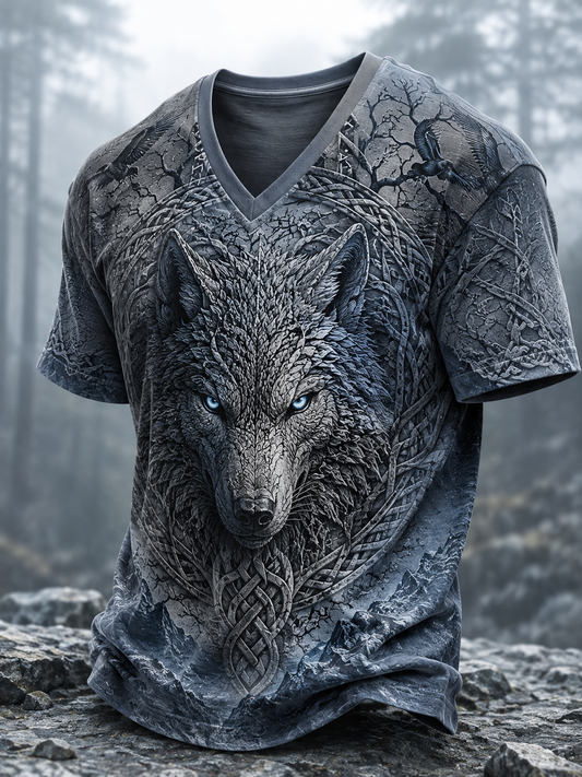 Herre viking V-udskæring T-shirt