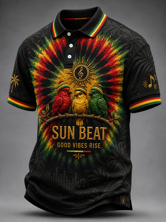 Reggae-T-shirt med korte ærmer til mænd