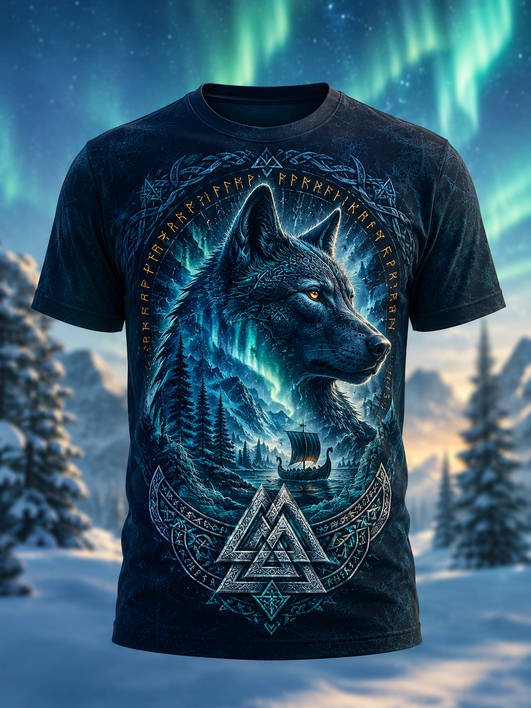 Herre Viking T-shirt med korte ærmer