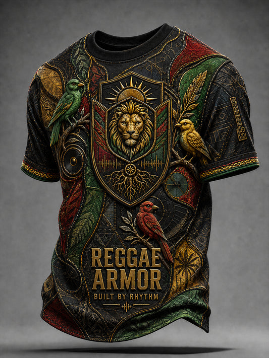 Reggae-T-shirt med korte ærmer til mænd
