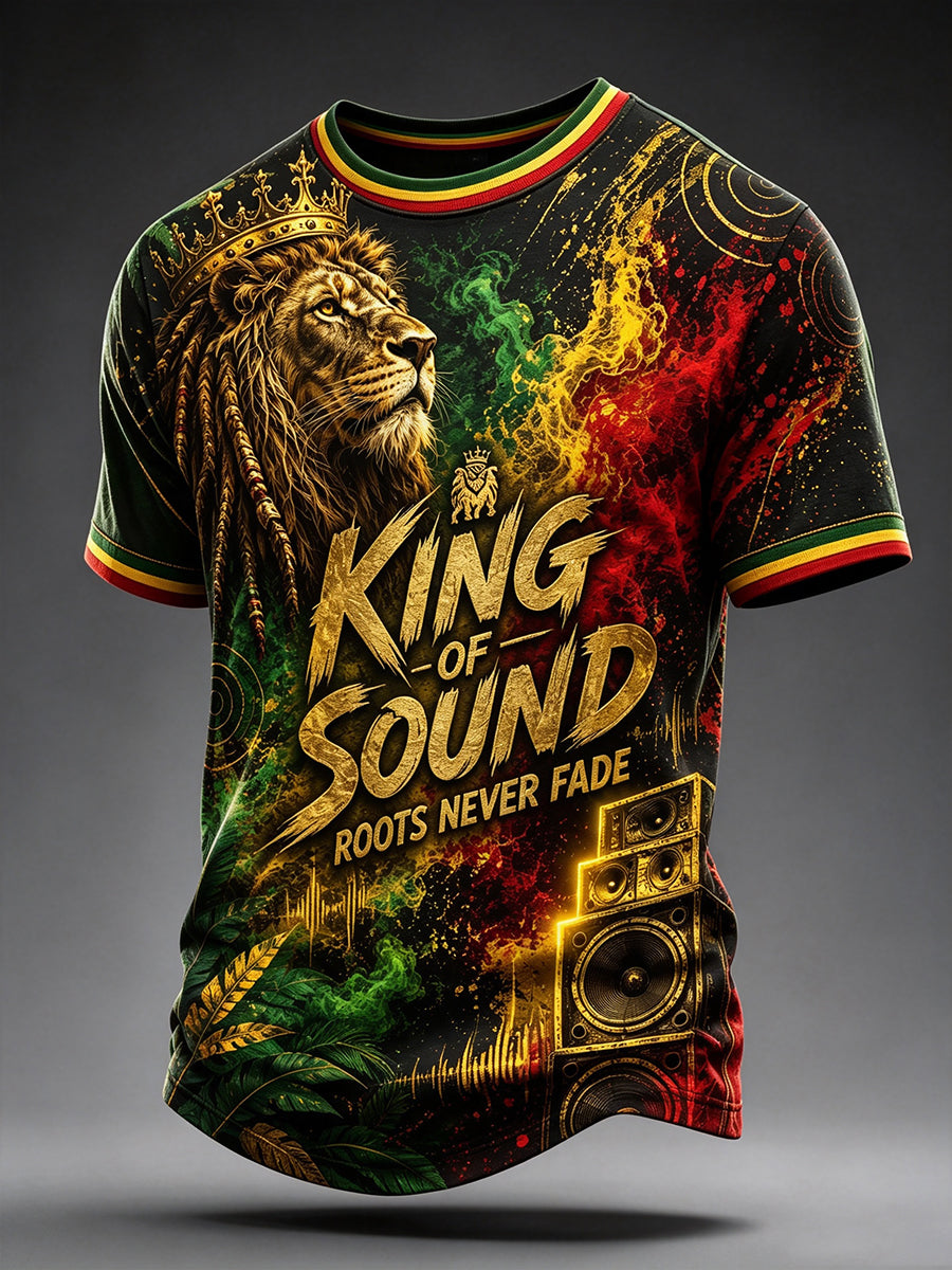 Mænds Reggae korte ærmer T-shirt
