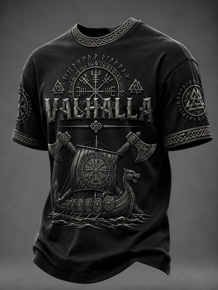 Mænds Valhalla T-shirt med print